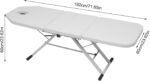 🛏️ Tumbona plegable ajustable para cosméticos y masajes, blanco - Imagen 5