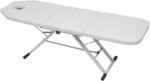 🛏️ Tumbona plegable ajustable para cosméticos y masajes, blanco - Imagen 8