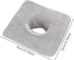 🛁 Toalla de spa con orificio para la cara, gris claro - Imagen 3