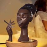 🕯️ Quemador de Incienso con Cabeza de Mujer Negra, Elegante Soporte Decorativo - Imagen 9