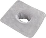 🛁 Toalla de spa con orificio para la cara, gris claro - Imagen 7