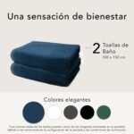 🛁 Toallas de Baño Grandes 100% Algodón Premium - Ôhm - Azul Marino - Imagen 4