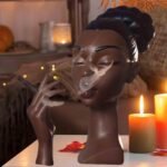 🕯️ Quemador de Incienso con Cabeza de Mujer Negra, Elegante Soporte Decorativo - Imagen 5