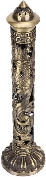 🕯️ Soporte Vertical de Metal para Incienso Tallado - Imagen 8