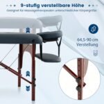 🛏️ Camilla de masaje móvil de 2 zonas, plegable y ajustable, 70 cm ancho - Imagen 3