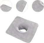 🛁 Toalla de spa con orificio para la cara, gris claro - Imagen 4