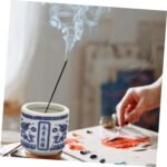 🕉️ Quemador de Incienso de Porcelana Azul y Blanca - Buda - Imagen 4