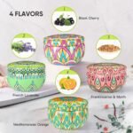 🕯️ Pomarks - Kit de velas aromáticas de cera de soja para aromaterapia y baño. - Imagen 2