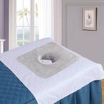 🛁 Toalla de spa con orificio para la cara, gris claro - Imagen 5