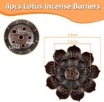 🪴 Quemador de Incienso Loto - 4 Piezas con Soportes y Receptor de Ceniza - Imagen 2