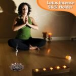 🪴 Quemador de Incienso Loto - 4 Piezas con Soportes y Receptor de Ceniza - Imagen 5