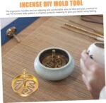 🕯️ Set Para Incienso: Prensa, Moldes y Quemador de Porcelana - Imagen 5