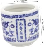 🕉️ Quemador de Incienso de Porcelana Azul y Blanca - Buda - Imagen 8