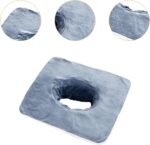 🛁 Toalla de spa reutilizable con orificio para la cara - Azul - Imagen 4