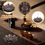 🪴 Quemador de Incienso Loto - 4 Piezas con Soportes y Receptor de Ceniza - Imagen 3