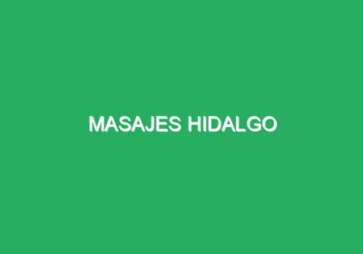 Masajes Hidalgo