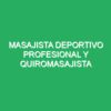 Masajista deportivo profesional y quiromasajista