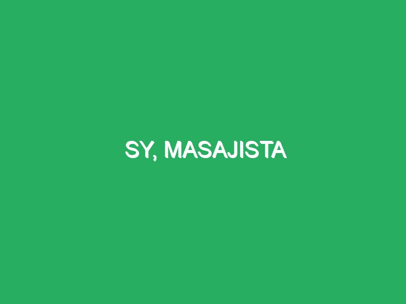 sy masajista 38358 Masajista Leon