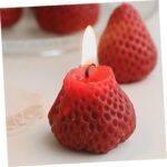 🍓 Vela aromática de fresa - 9 piezas decorativas de cera de soja - Imagen 9