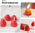 🍓 Vela aromática de fresa - 9 piezas decorativas de cera de soja - Imagen 5