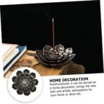🪔 IMIKEYA Soporte de Incienso de Loto en Cobre para Decoración - Imagen 6