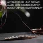🕉️ Quemador de Incienso en Forma de Hoja - 21 cm Metal y Aleación - Imagen 6