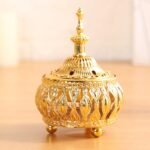 🕌 Quemador de Incienso Árabe Dorado y Soporte de Velas Vintage - Imagen 2