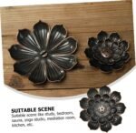 🪔 IMIKEYA Soporte de Incienso de Loto en Cobre para Decoración - Imagen 5