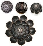 🪔 IMIKEYA Soporte de Incienso de Loto en Cobre para Decoración - Imagen 4
