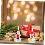 🎄 Vela de Navidad KOMBIUDA 12 Piezas: Anciano y Muñeco de Nieve - Imagen 9