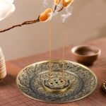 🪴 Soporte de latón para incienso y quemador de loto - Imagen 2
