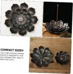 🪔 IMIKEYA Soporte de Incienso de Loto en Cobre para Decoración - Imagen 9