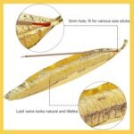 🪔 Quemador de Incienso SWYSGS en Forma de Hoja - 28 cm (Dorado/Bronce) - Imagen 3