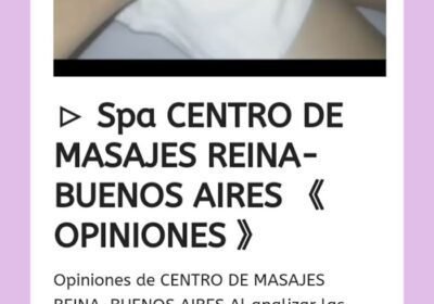 CENTRO DE MASAJES REINA-BUENOS AIRES