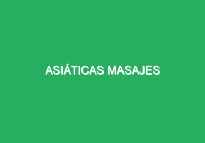 Asiáticas masajes