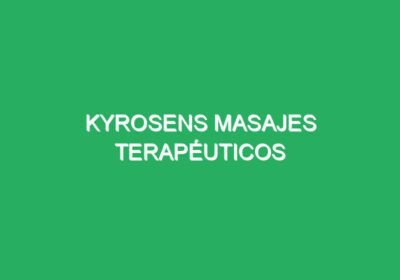 kyrosens masajes terapéuticos