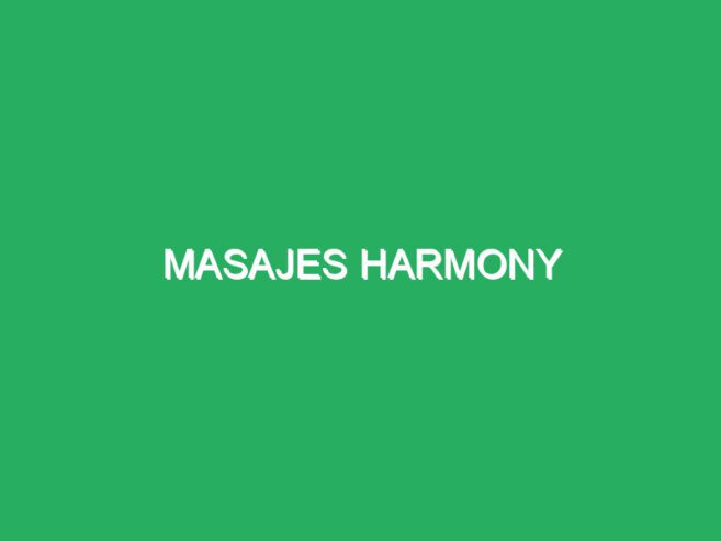 Masajes Harmony