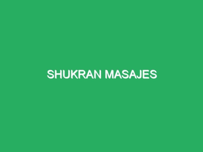 Shukran Masajes