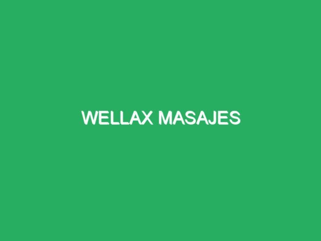 Wellax Masajes