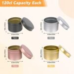 🕯️ Tarros de Vela Vacía WOOWAIR, 12 PCS de 4Oz Reutilizables (Negro) - Imagen 2