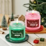 🕯️ Juego de 2 velas perfumadas navideñas de cera de soja para regalo. - Imagen 5