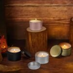 🕯️ Tarros de Vela Vacía WOOWAIR, 12 PCS de 4Oz Reutilizables (Negro) - Imagen 3