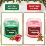🕯️ Juego de 2 velas perfumadas navideñas de cera de soja para regalo. - Imagen 2