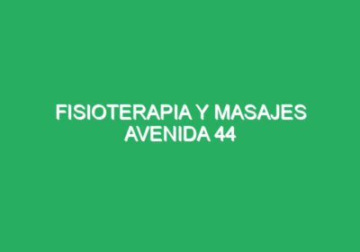 FISIOTERAPIA Y MASAJES AVENIDA 44