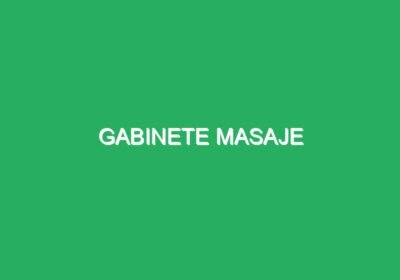 Gabinete Masaje