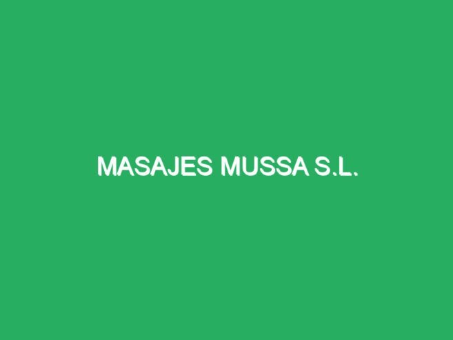Masajes Mussa S.L.