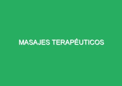 Masajes terapéuticos