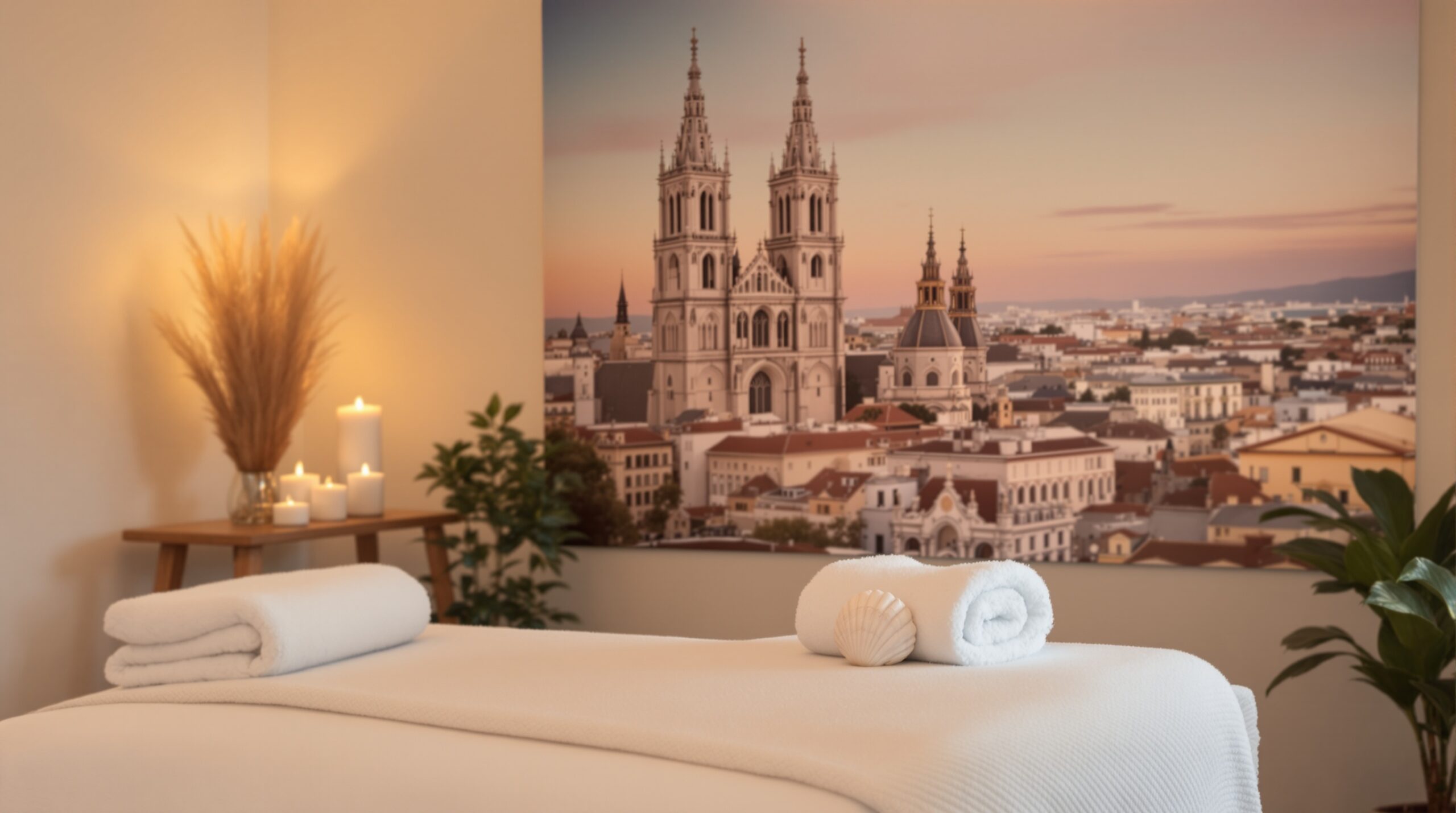 Centro de masajes profesional en Santiago de Compostela con vistas a la Catedral