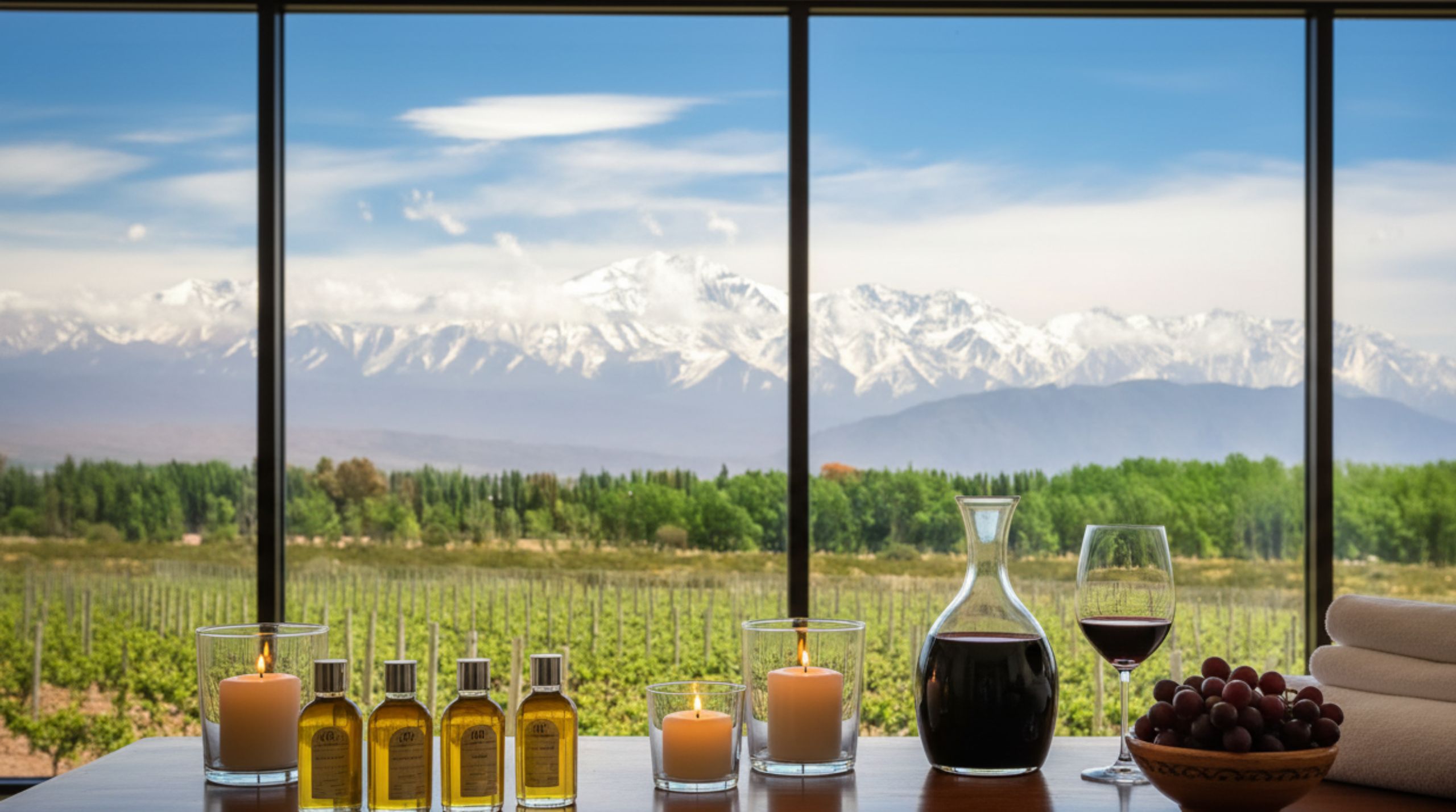 Masajes en Mendoza Argentina - Paisajes cordilleranos y aceites de masaje profesionales